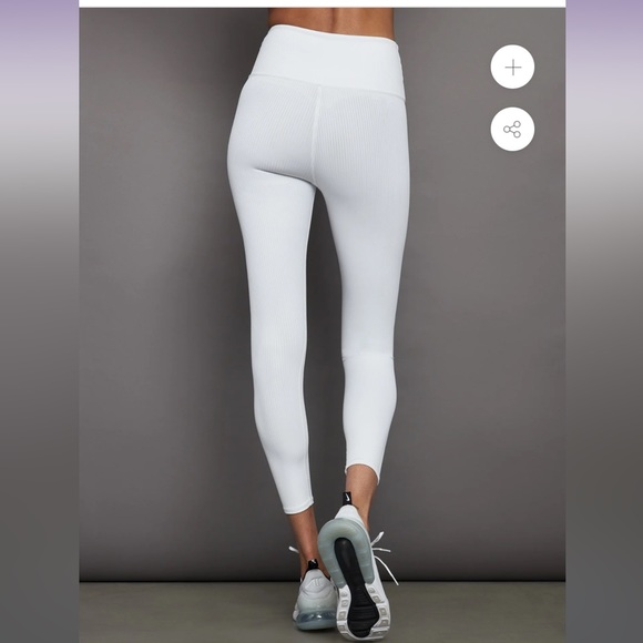 Carbon38 ribbed leggings in white (size small) - Picture 3 of 8